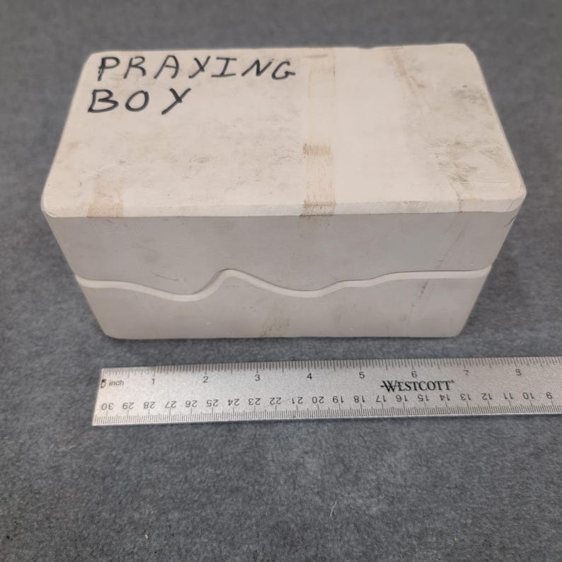 Praying Boy Mold R628 Ceramic Plaster Resin Casting Doll Figure image 5
