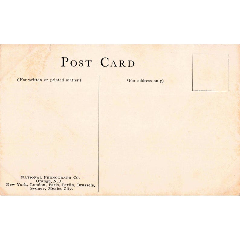Vintage 1905 National Phonograph Co Edison Advertising Postcard The Phonograph image 2