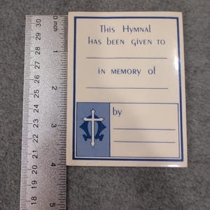 Lot of 50 Blank Vintage Abingdon Hymnal Bookplates Memorial In Memory Of image 3