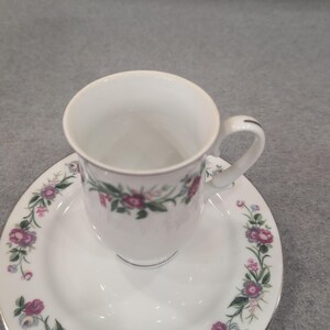 Sheffield Fine China Jubilee JE 81 Demitasse Cup and Saucer Set Floral Japan image 2