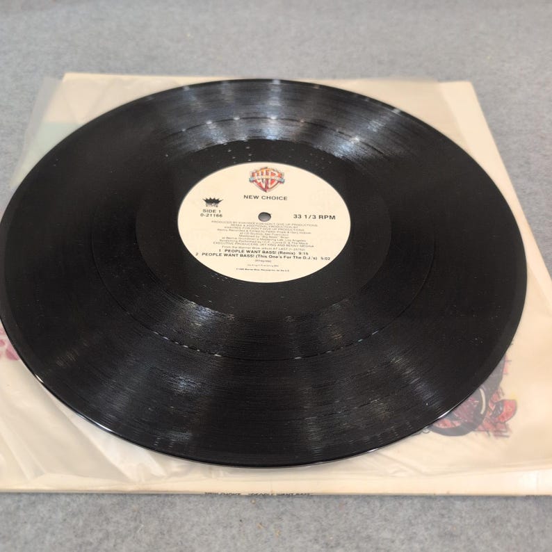 New Choice People Want Bass 12" Vinyl Maxi-Single 1988 Warner Bros 0-21166 VG image 3