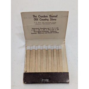 Cracker Barrel Old Country Store Matchbook Vintage Advertising Souvenir image 3