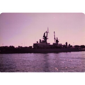 Vintage 1970s Pearl Harbor Hawaii Navy Ships Tour Boat Photo Lot of 8 image 1