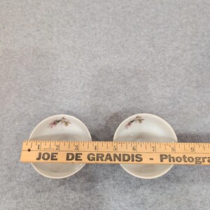 Bond Ware L&M Vintage Porcelain Teacups Pink Rose Floral Gold Rim Set of 2 image 4