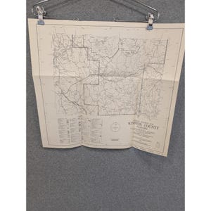 VTG 1976 Winston County Alabama General Highway Map 19" x 18" Haleyville image 1