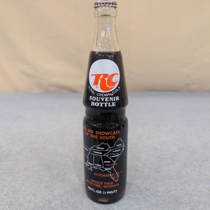 Vintage 1979 RC Cola Sunbelt Agricultural Exposition Souvenir Bottle 16oz Sealed image 2