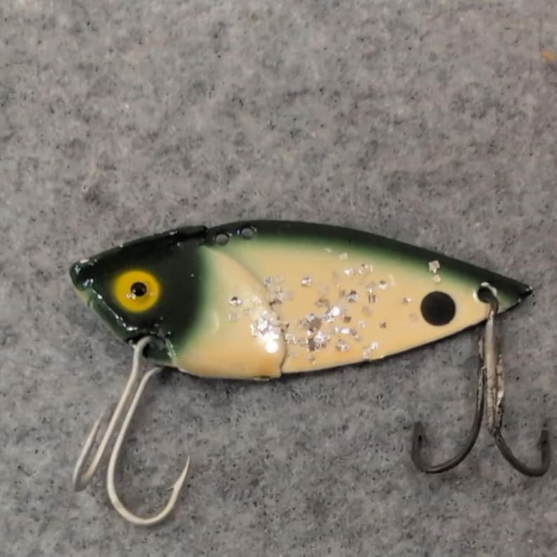 Vintage Cotton Cordell Gay Blade Series 3800 3/8 oz Fishing Lure Green w/ Case image 3