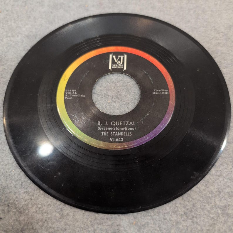 The Standells B. J. Quetzal / The Boy Next Door 45 RPM Vee-Jay Records VJ-643 image 3