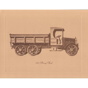 Rockwell Antique Truck Collection Art Print Set 1915-1924 Mail Freight Dump Flat image 4