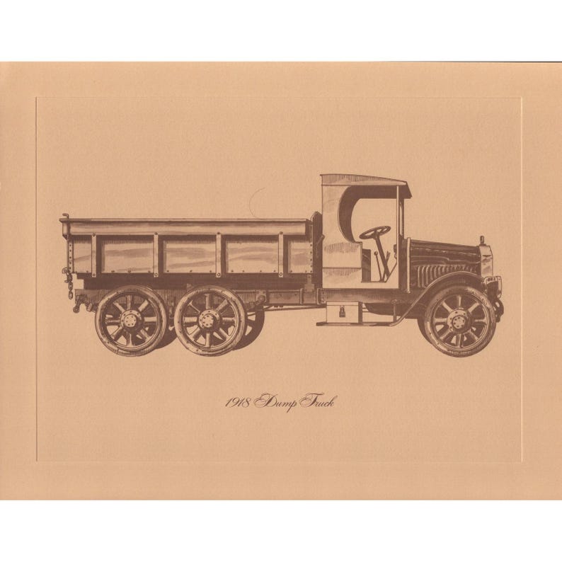 Rockwell Antique Truck Collection Art Print Set 1915-1924 Mail Freight Dump Flat image 4