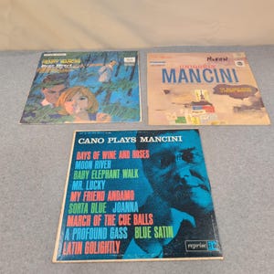 Henry Mancini Vinyl Record Lot Dear Heart Uniquely Mancini Cano Plays Mancini LP image 1