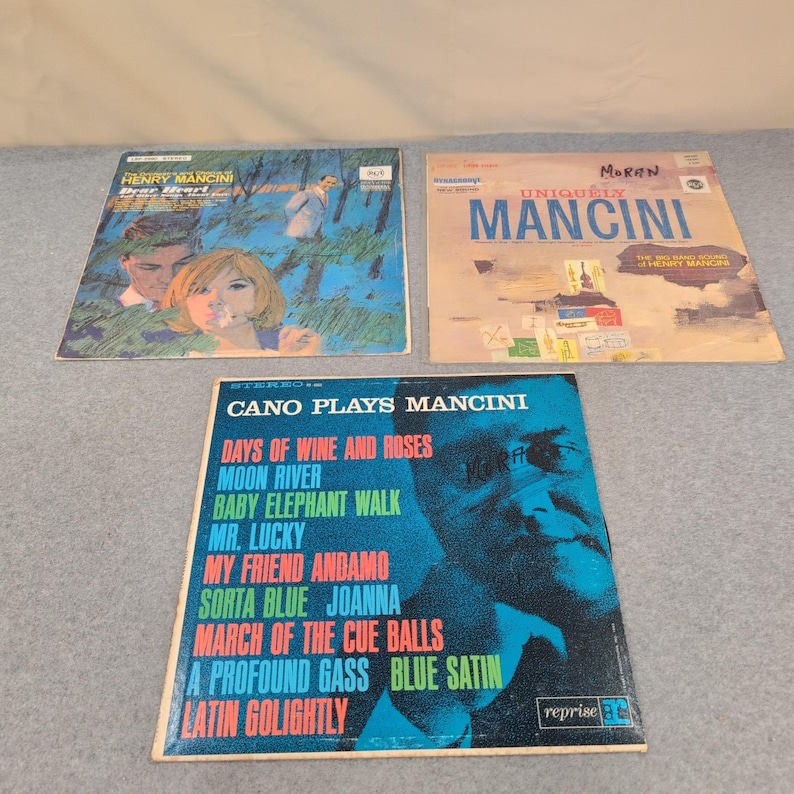 Henry Mancini Vinyl Record Lot Dear Heart Uniquely Mancini Cano Plays Mancini LP image 1