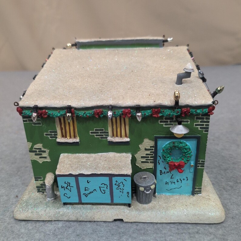 The Simpsons Android's Dungeon Baseball Card Shop Christmas Village Building image 6