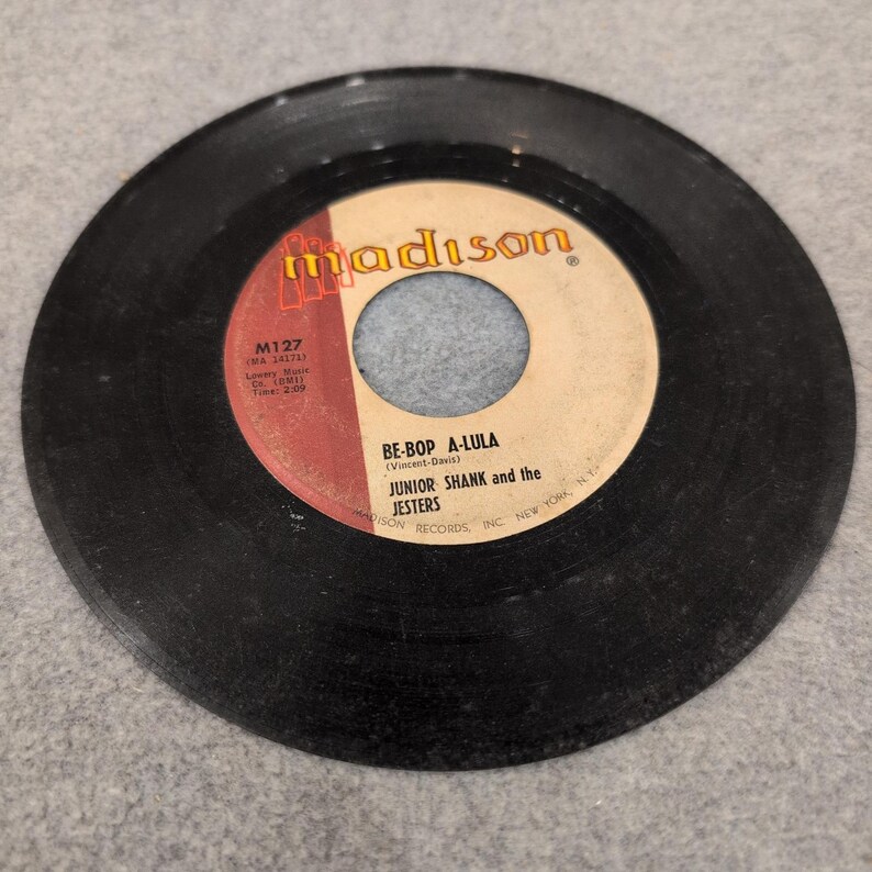 Junior Shank and the Jesters Be-Bop A-Lula Locked Out Madison M127 45 RPM Vinyl image 3