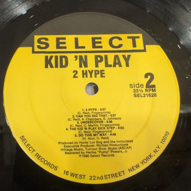 Kid 'N Play 2 Hype Vinyl LP 1988 Select Records SEL 21628 Hip Hop Album image 6