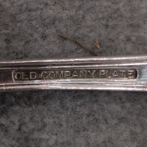 Old Company Plate Signature Rose Silverplate Flatware Set 13pc Monogrammed F image 4