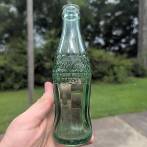 Vintage Coca-Cola Glass Bottle Birmingham Alabama Georgia Green Hobbleskirt VG+ image 1