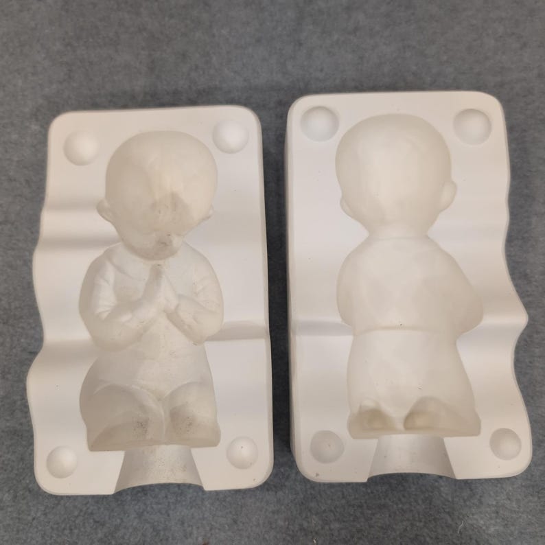 Praying Boy Mold R628 Ceramic Plaster Resin Casting Doll Figure image 2