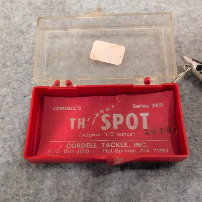 Cordell Hot Spot Fishing Lure Silver Black Stripe Blue Eye Vintage Tackle image 6
