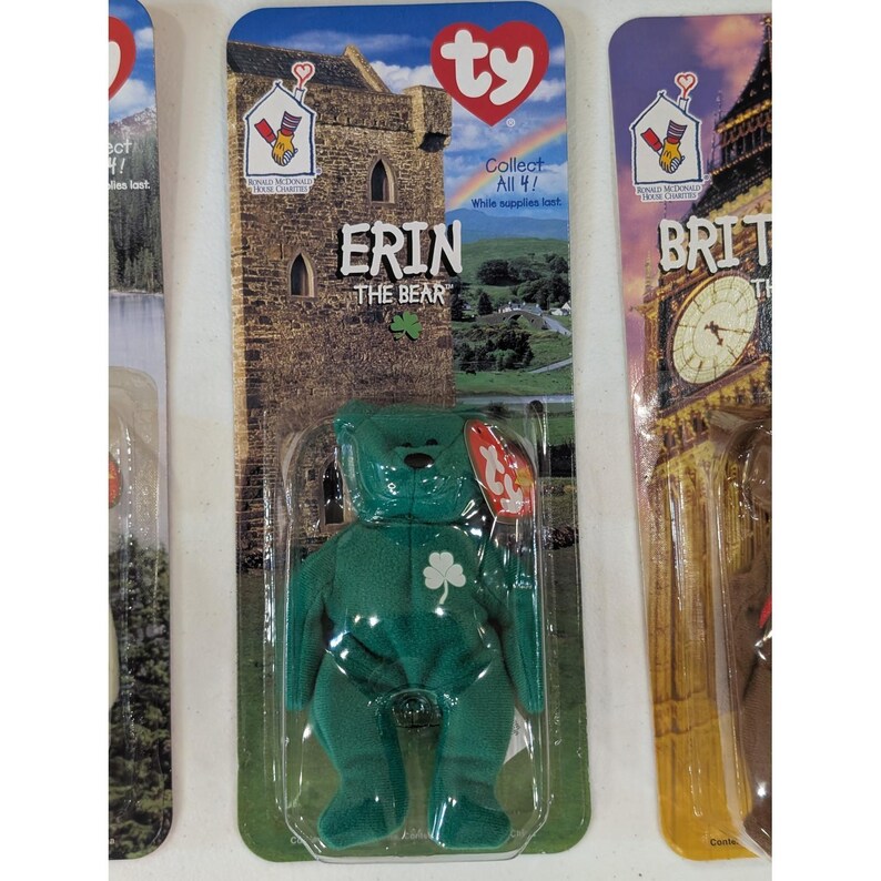 TY Beanie Babies Maple Erin Britannia Glory McDonald's House Charity Bears Set image 3