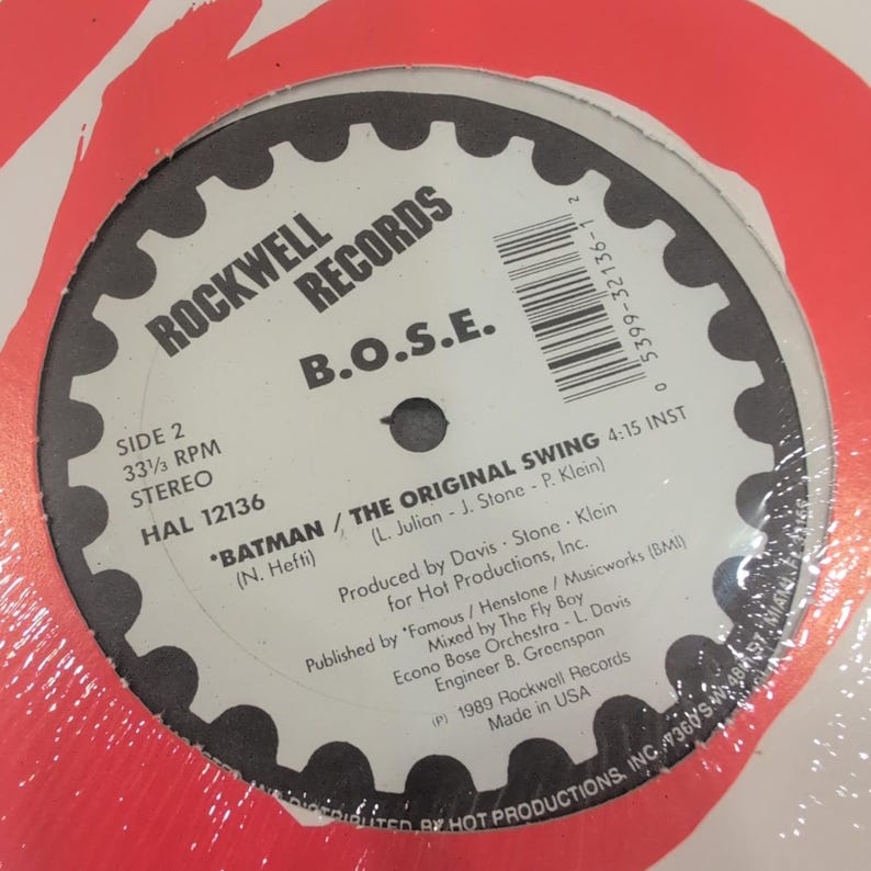 B.O.S.E. Batman The Original Swing 12" Vinylsingel Rockwell Records 1989 VG bild 4