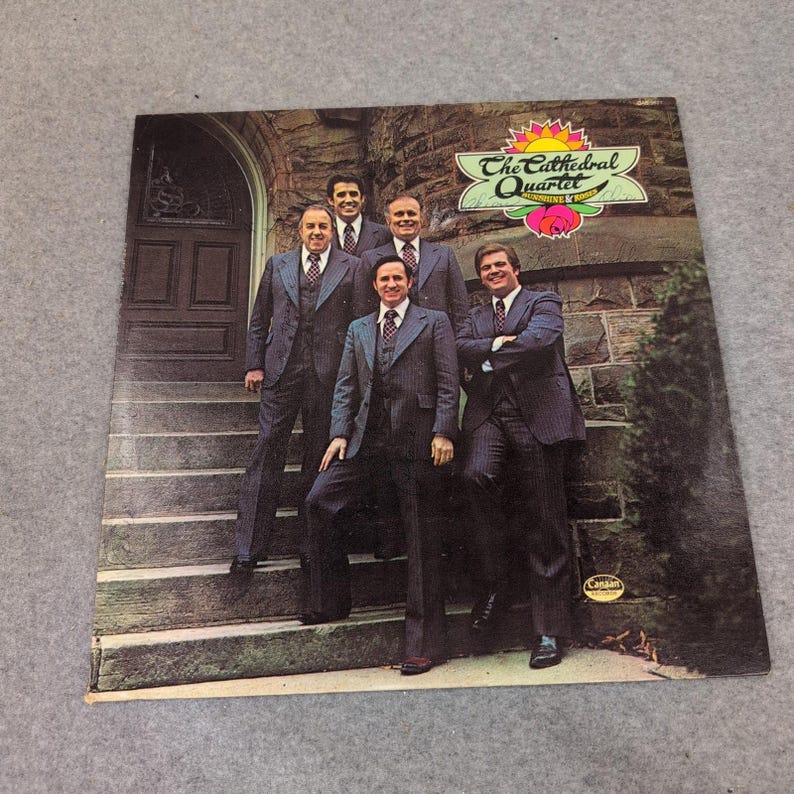 The Cathedral Quartet Sunshine and Roses Vinyl LP Canaan Records CAS-9821 Gospel image 1
