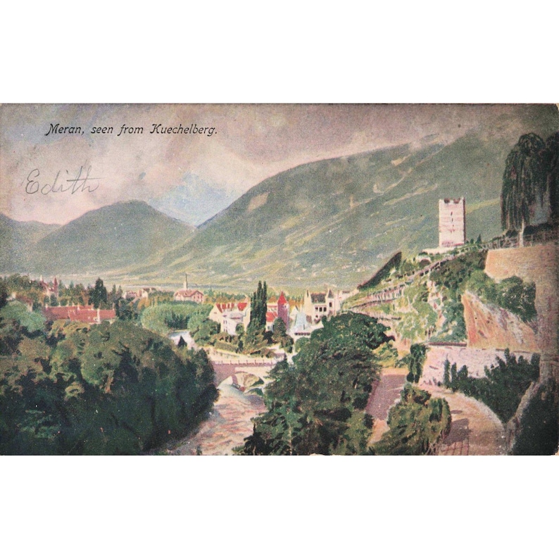 Vintage Meran Italy Postcard Globe Trotter Series Rotograph Co Kuechelberg View image 1