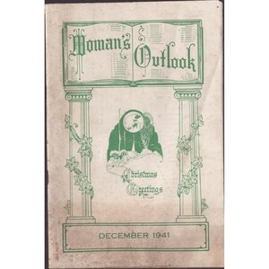 Vintage Woman's Outlook Magazine December 1941 Brethren Church Christmas Issue image 1
