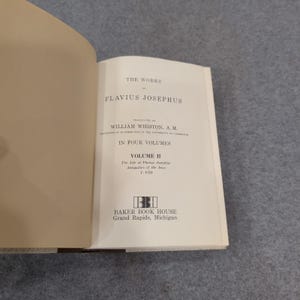 The Works of Flavius Josephus Volume II Baker Book House Whiston Translation image 4
