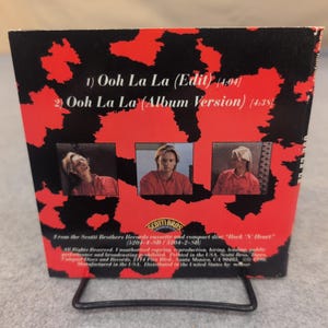 David Hallyday Ooh La La CD Single 1990 Scotti Bros Rock N Heart VG+ image 2