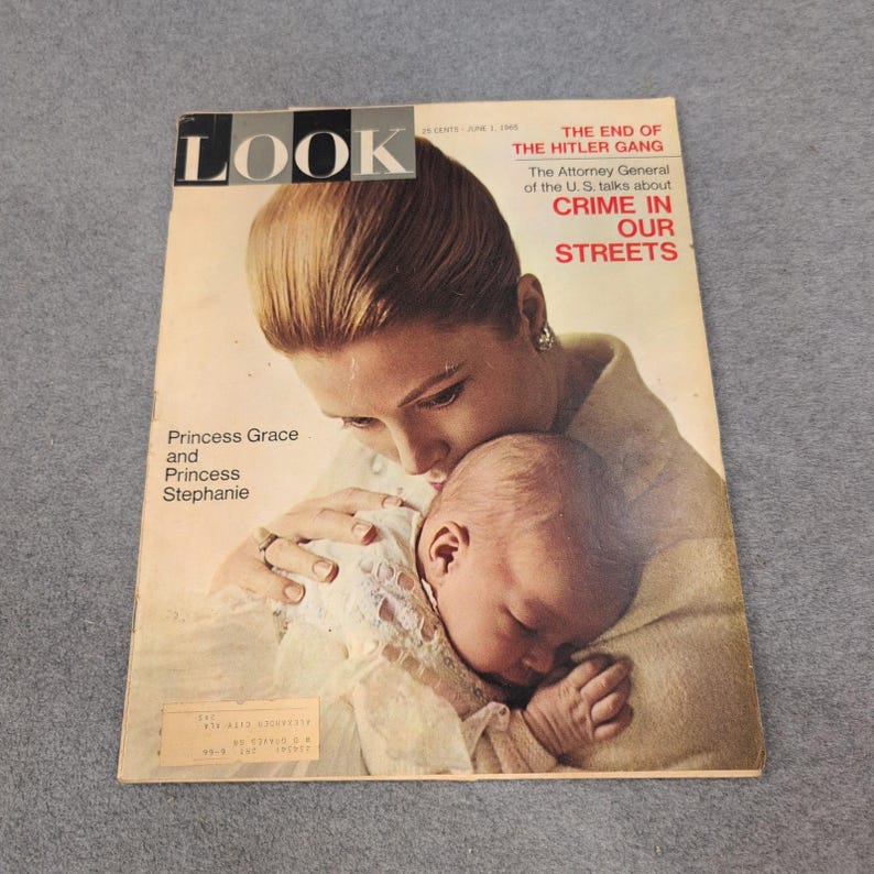 LOOK Magazine June 1 1965 Princess Grace and Princess Stephanie Cover VG- image 1