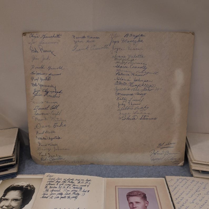 VTG Westfield High School 1963 Portrait Lot & 1950s Class Photo Massachusetts image 9