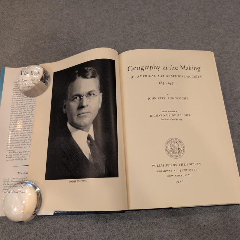 Geography in the Making American Geographical Society 1851-1951 Wright 1952 HC image 3