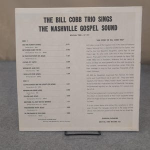 Bill Cobb Trio Nashville Gospel Sound Vinyl LP Revival Time LP 101 Mens Womens image 2