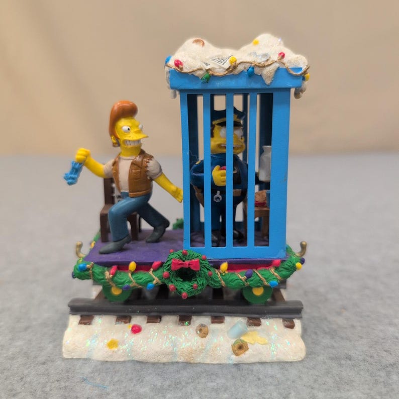 Simpsonowie A Slammin Christmas Express Rzeźba Węża Wódz Wiggum 2004 0391 zdjęcie 1