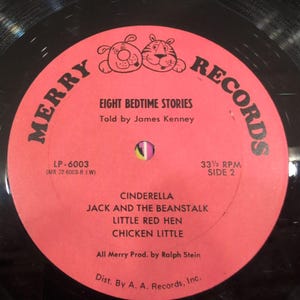 8 Storie della buonanotte James Kenney Merry Orchestra Vinile LP MR-6003 1972 immagine 6