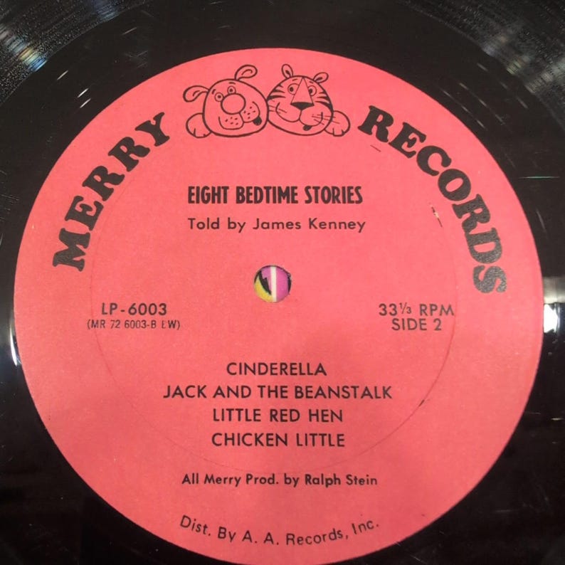 8 Storie della buonanotte James Kenney Merry Orchestra Vinile LP MR-6003 1972 immagine 6