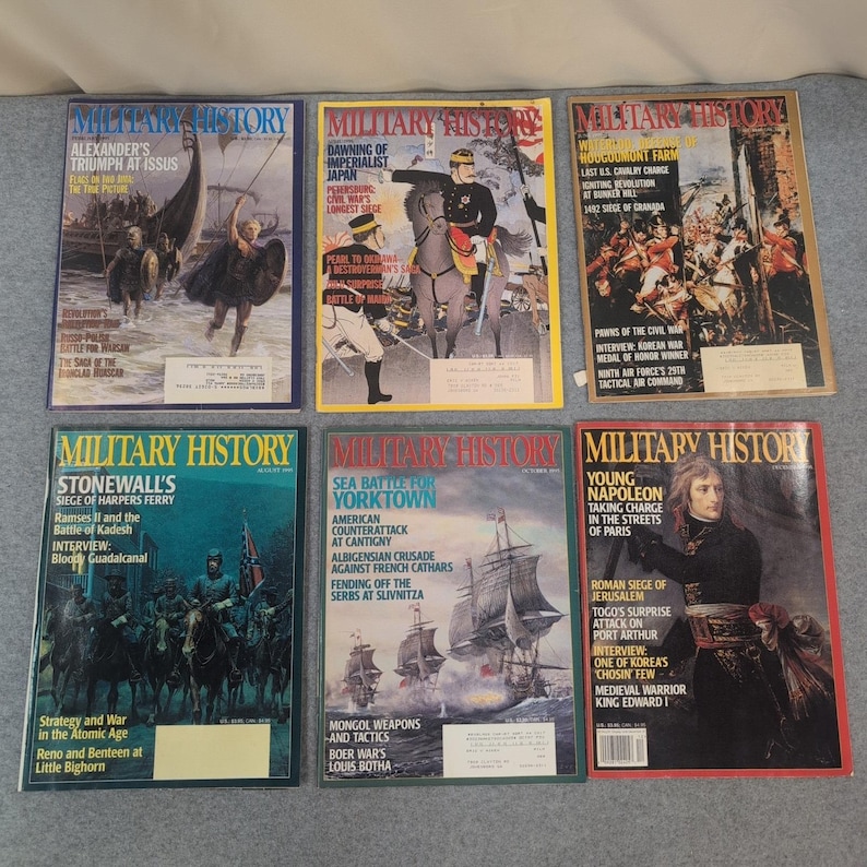Rivista di storia militare 1995, lotto di 6 numeri: Waterloo, Yorktown, Napoleone, ottime condizioni. immagine 1