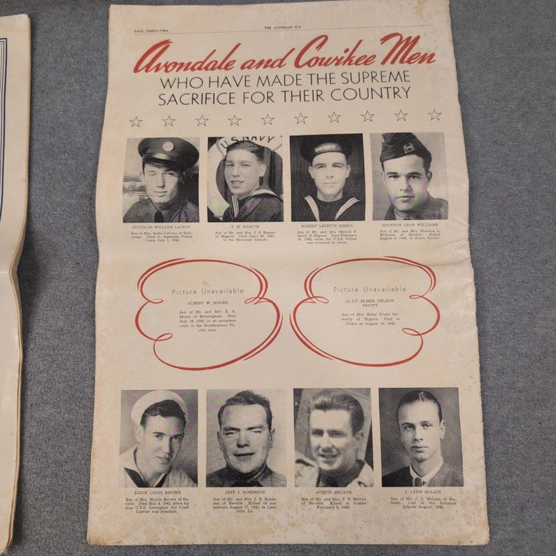 2 Avondale Sun Newspapers 1943 WWII Mill WINS Army-Navy Production Award Alabama image 6