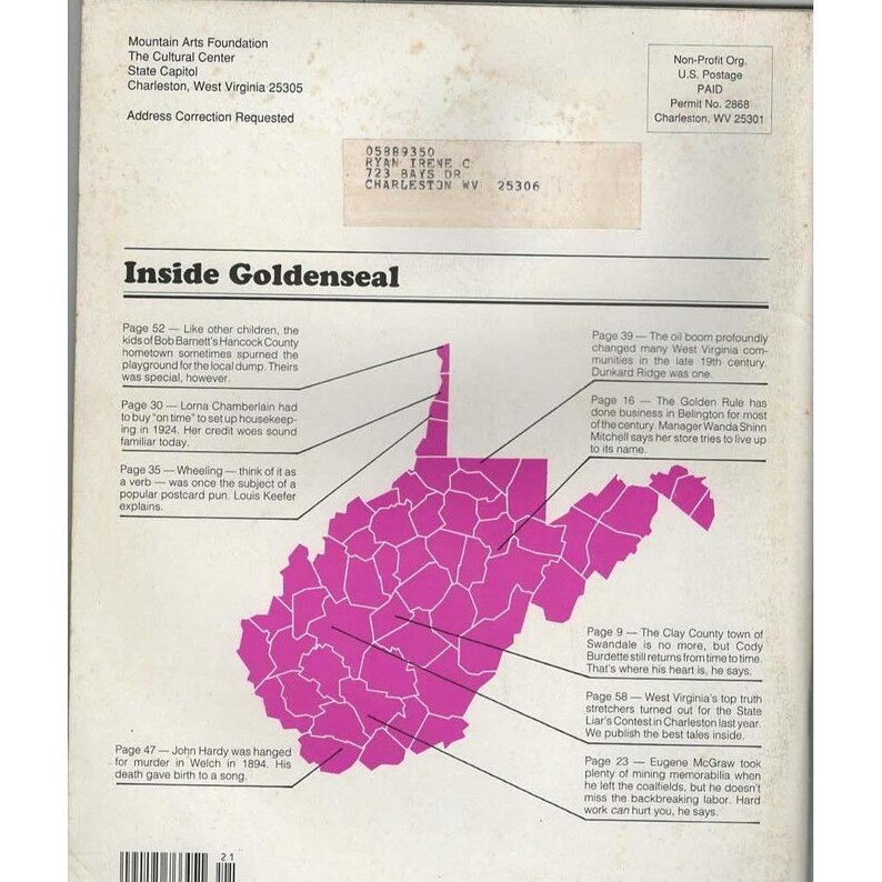 Goldenseal West Virginia Traditional Life Magazine Spring 1992 Train Clay County image 2