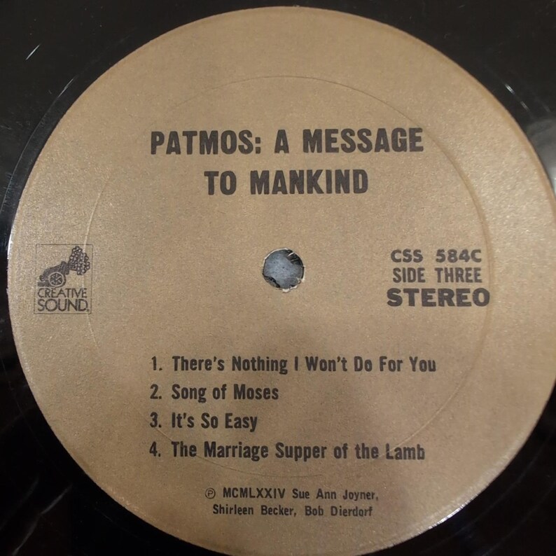 Patmos A Message To Mankind 2LP Vinyl Record 1974 Creative Sound CSS 584 VG image 7