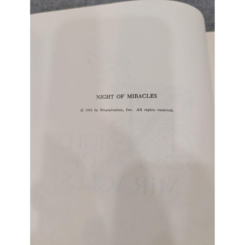 Night of Miracles Christmas Cantata John W Peterson SATB Sheet Music 1958 VG- image 3