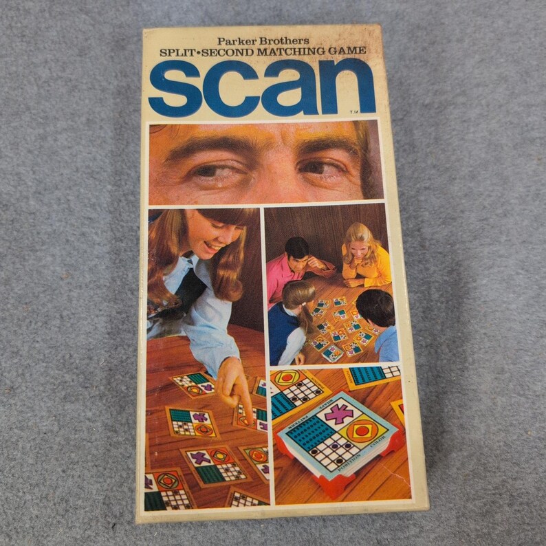 Vintage 1970 Parker Brothers Scan Split-Second Matching Game Retro Board Game image 4