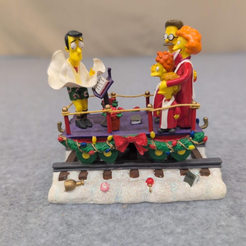 The Simpsons Christmas Express A Caroling Surprise 2003 Figurine Flanders Homer image 1