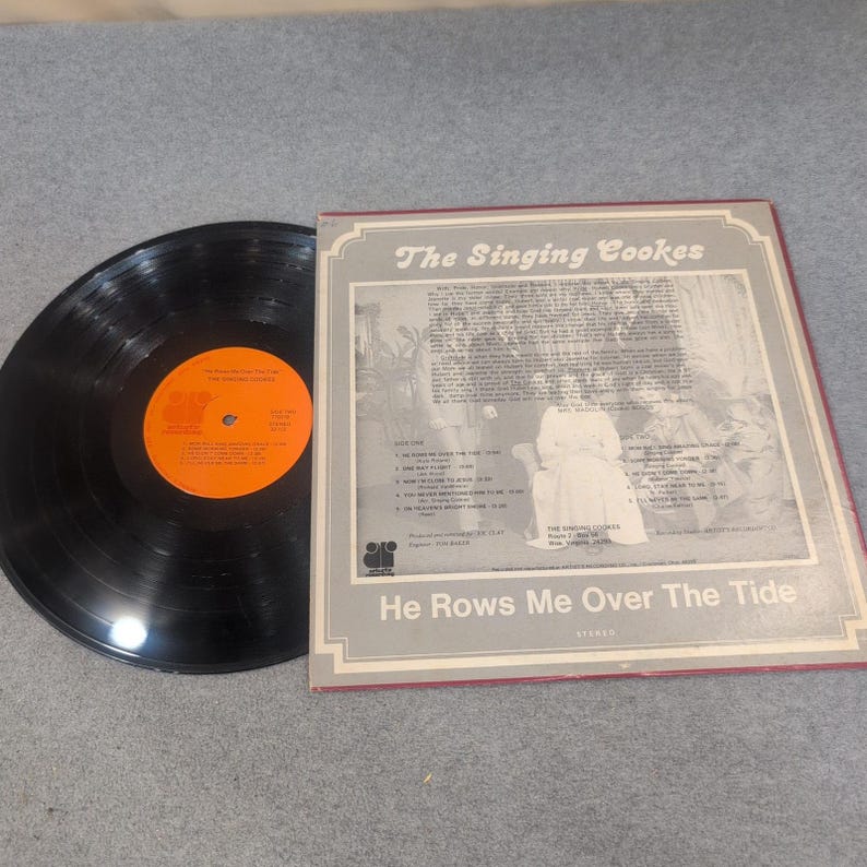 The Singing Cookes He Rows Me Over The Tide Vinilo LP Gospel Sureño 770319 imagen 2