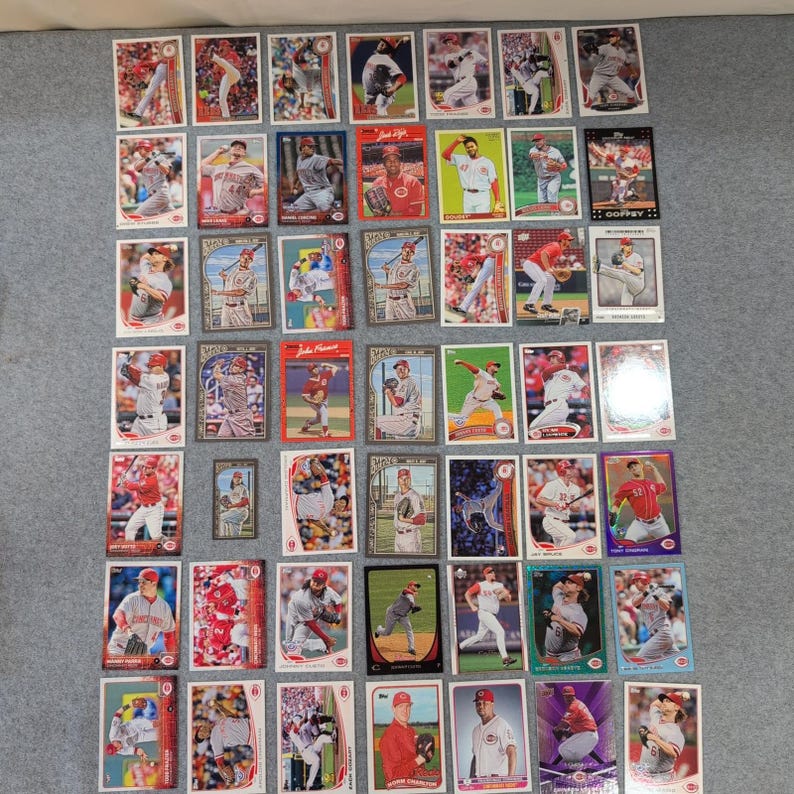 Lot of 49 Cincinnati Reds Baseball Cards Various Sets, Players, Years NM+ Set 2 image 1