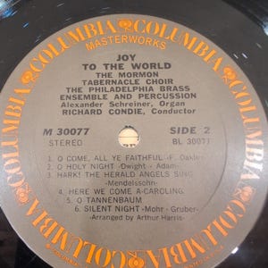 Joy To The World Mormon Tabernacle Choir Philadelphia Brass Vinyl LP M 30077 image 6