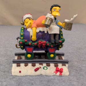 The Simpsons Christmas at Moe's Figurine Christmas Express Collection 2003 image 1