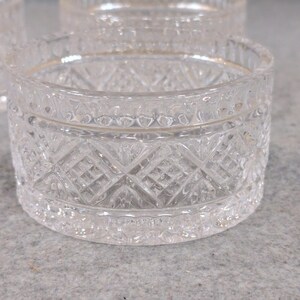 Shannon Dublin Crystal Salad Bowls Set of 4 Cut Glass Clear Round Dessert Dishes image 2