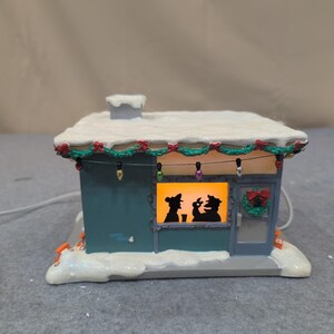 Hawthorne Village The Simpsons Christmas Village Lard Lad Donut Shop 2005 Light image 5